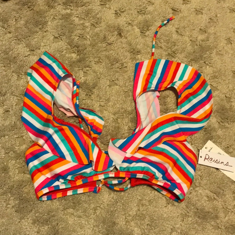 Swim top only with ruffles